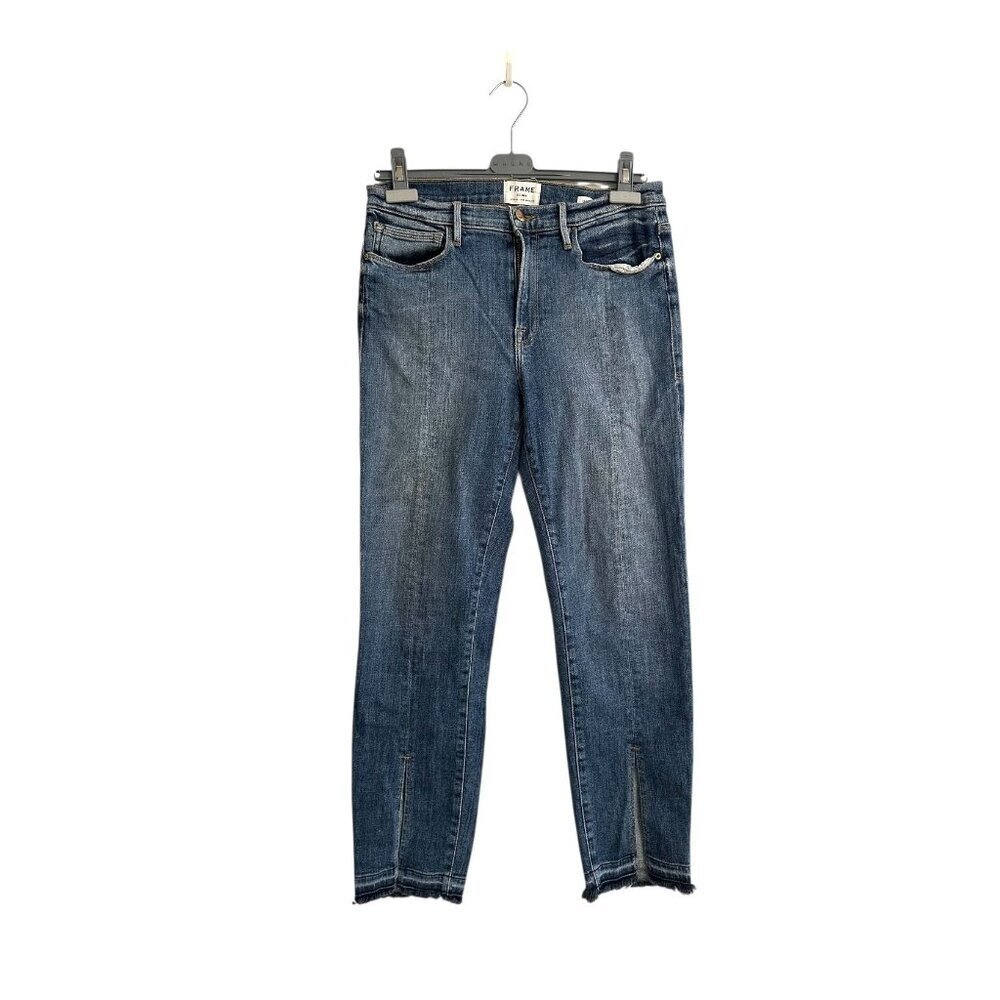 FRAME Denim Le Nouveau Straight Split Hem Jeans Size 30 - Picture 2 of 13